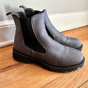Gray Chelsea Boots